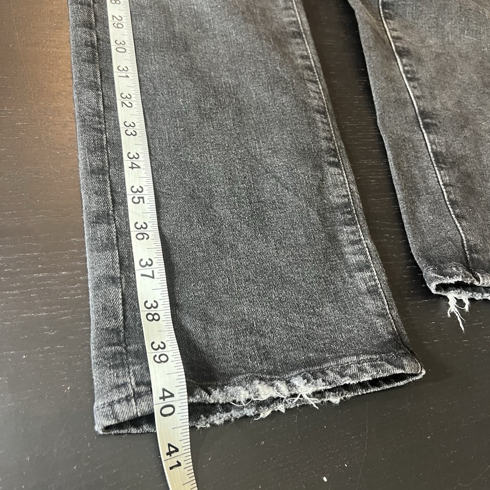 AG Saige High Waist Straight Leg Jeans Womens Size 27‎ Faded Black Gray - Picture 12 of 13